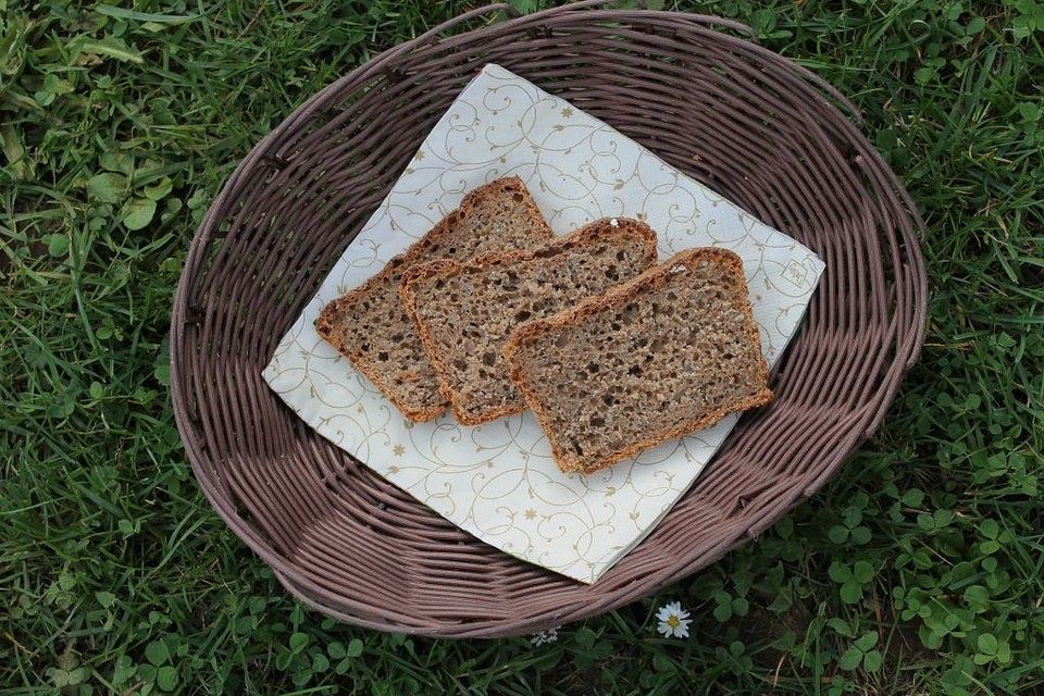 Bärlauch-Hanfsaat-Dinkel-Vollkornbrot mit Sauerteig