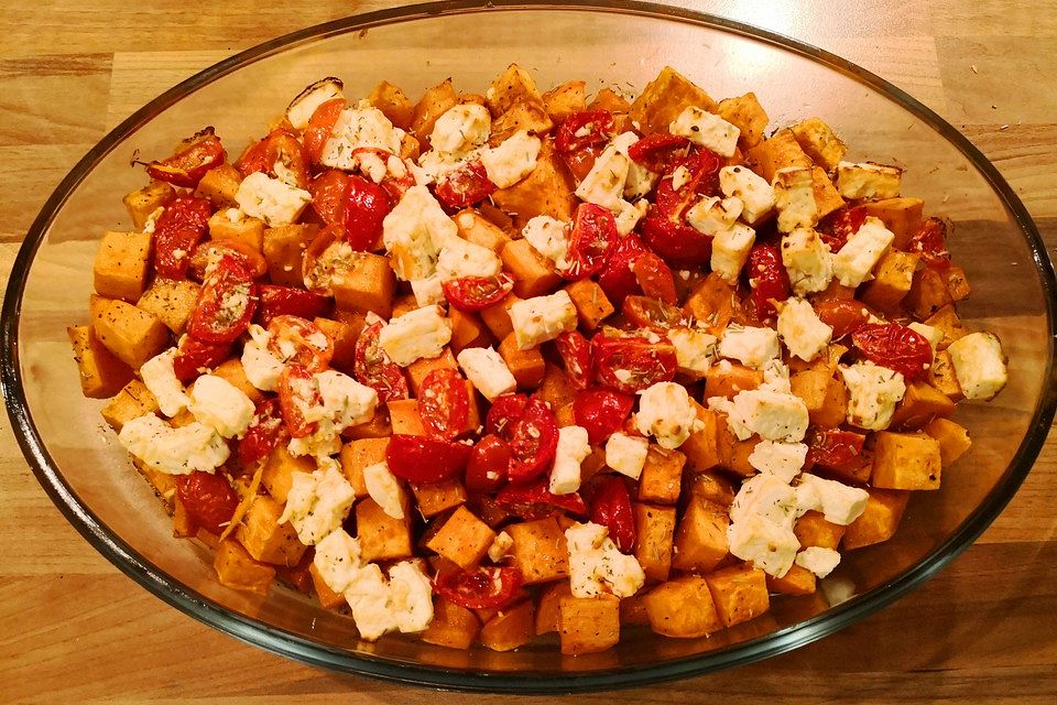 Süßkartoffel-Feta-Auflauf