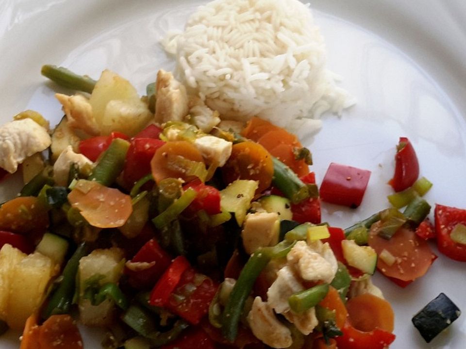 Wok-Gemüse mit Hähnchenbrust von trishas-welt| Chefkoch