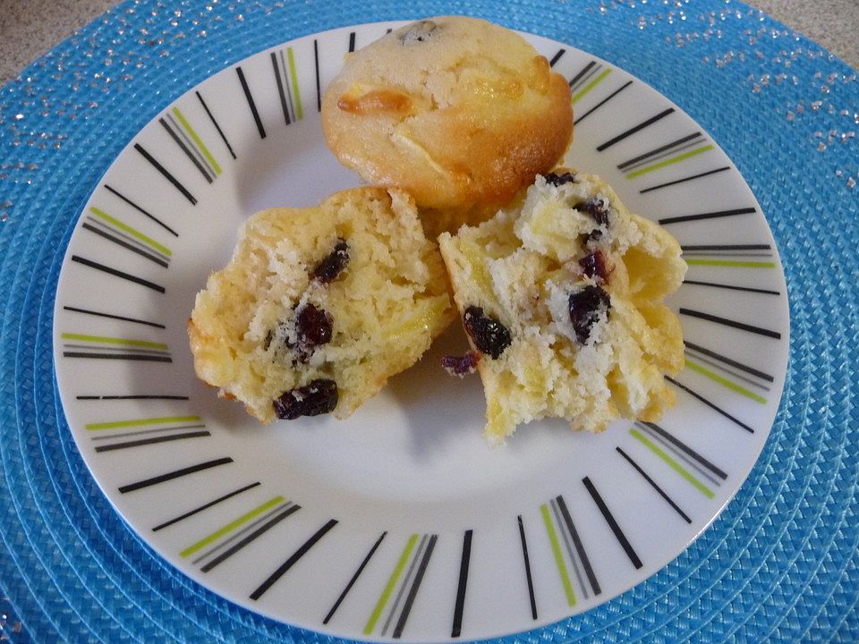 Apfelmuffins mit Mandeln &amp; Cranberries von Anaid55| Chefkoch