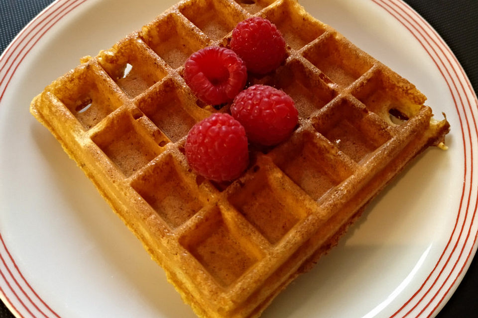 Knusprige Waffel ohne Zucker