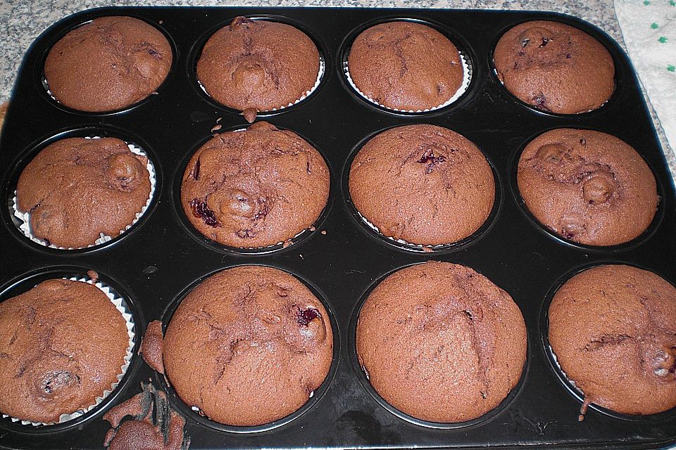 Schoko - Kirsch - Muffins