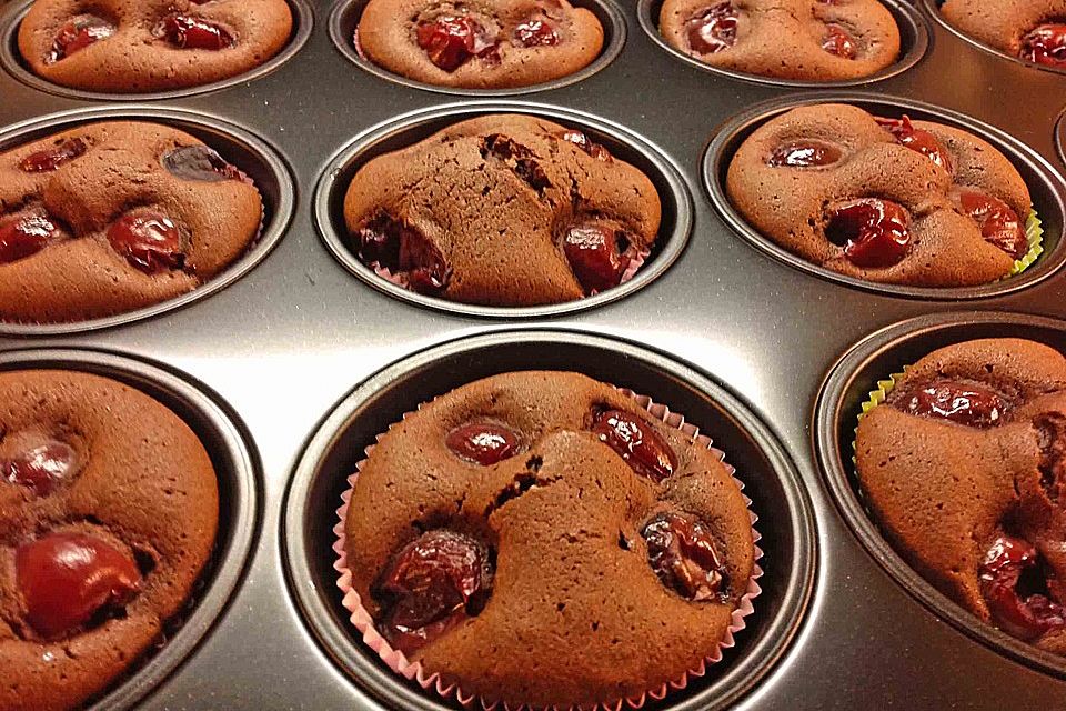 Schoko - Kirsch - Muffins