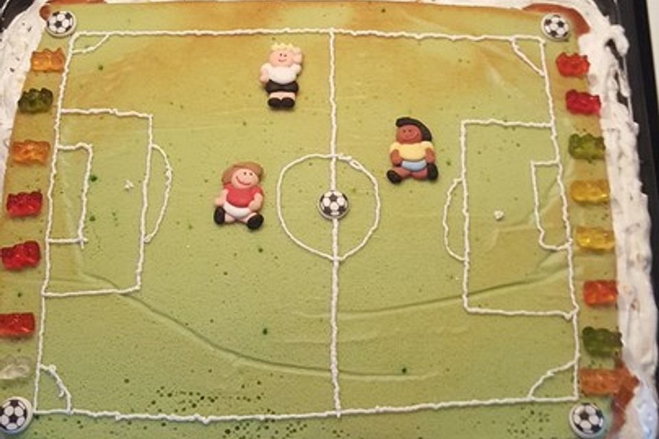 Fußballfeld-Kuchen Fußballfeld-Kuchen