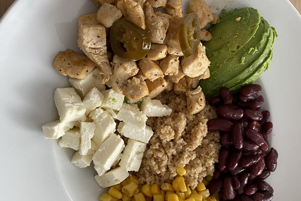 Couscous-Bowl mit Chili-Bohnen