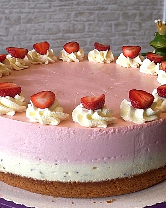 Urmelis Erdbeer-Stracciatella-Torte mit Schwips