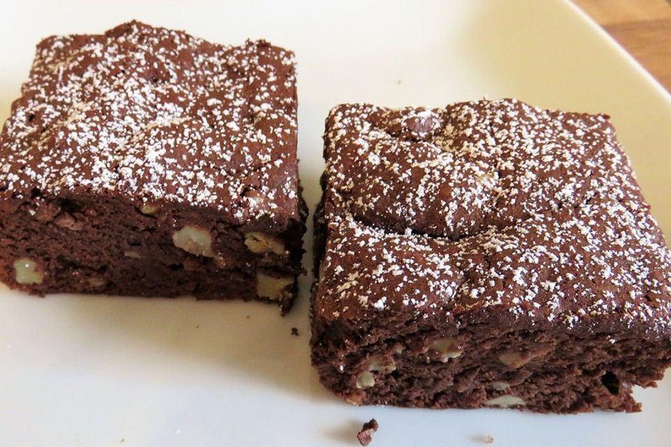 Laktosefreie Brownies mit Walnüssen