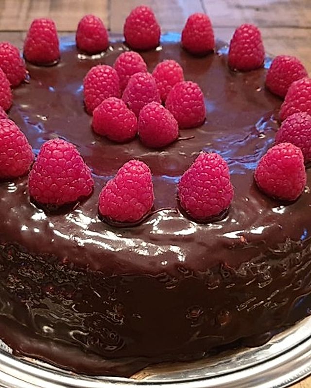 Himbeer-Schokoladen-Kuchen ohne Eier