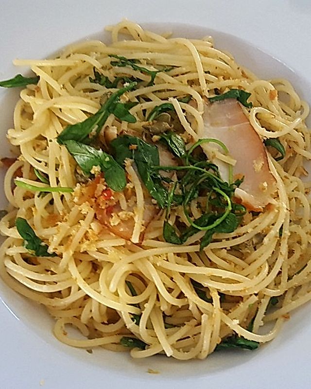 Spaghetti mit Smoked Fish
