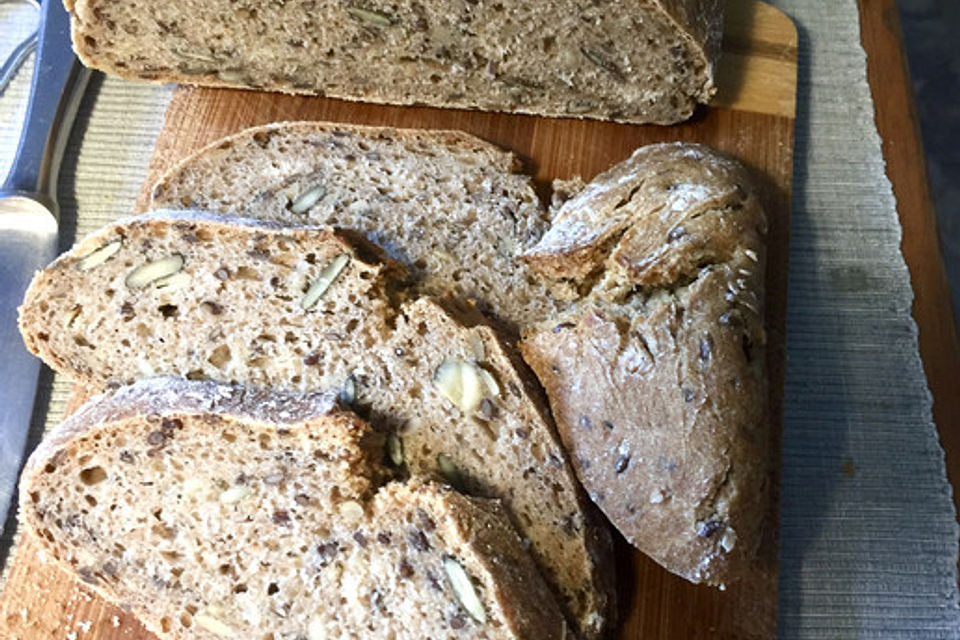 Körnerbrot mit Sauerteig