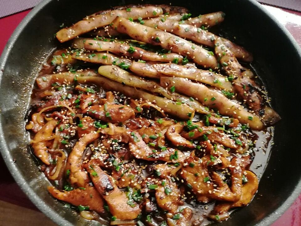 Rindfleisch und grüne Bohnen mit Teriyakisauce von Failout| Chefkoch