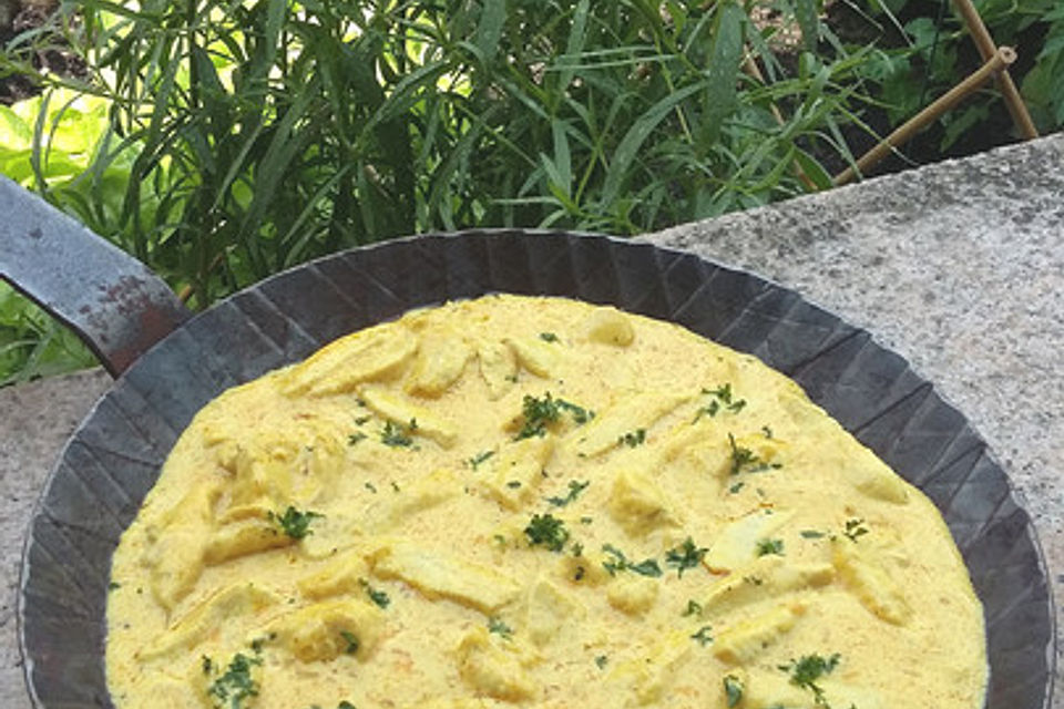 Hähnchengeschnetzeltes in Riesling-Madras-Currysahne