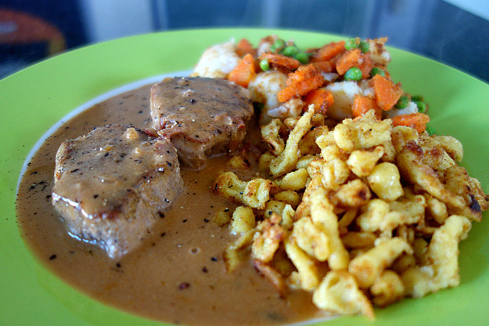 Filetspitzen aus der Pfanne Filetspitzen aus der Pfanne