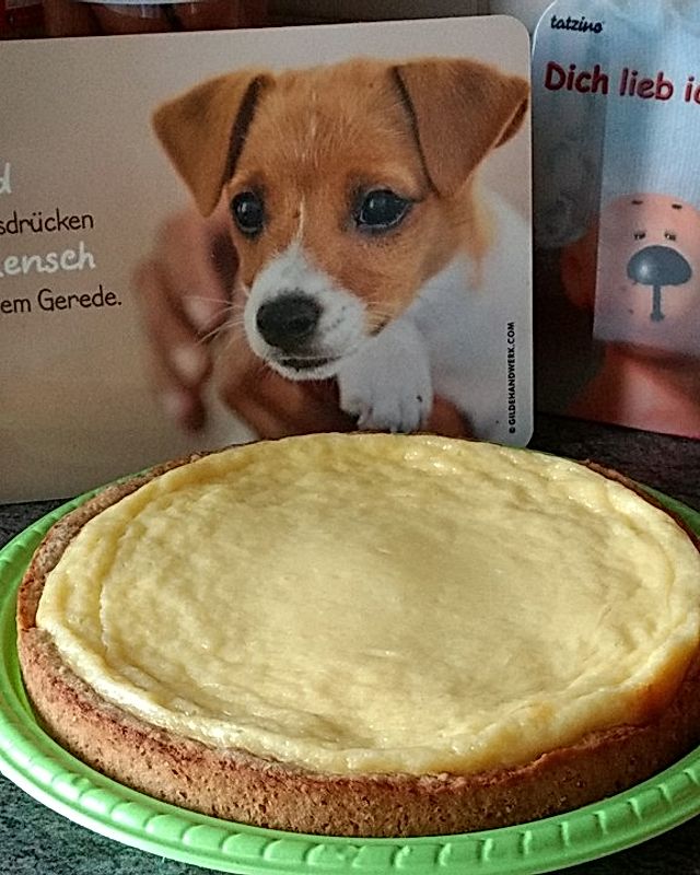 Cheesecake-Tarte mit Erdnusscreme