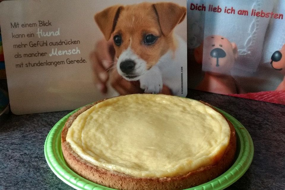 Cheesecake-Tarte mit Erdnusscreme