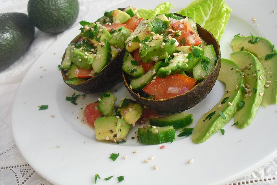 Avocado-Gurken-Tomaten-Salat