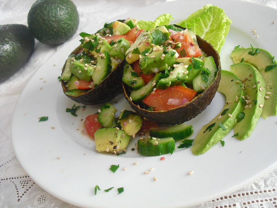 Avocado-Gurken-Tomaten-Salat von SessM| Chefkoch