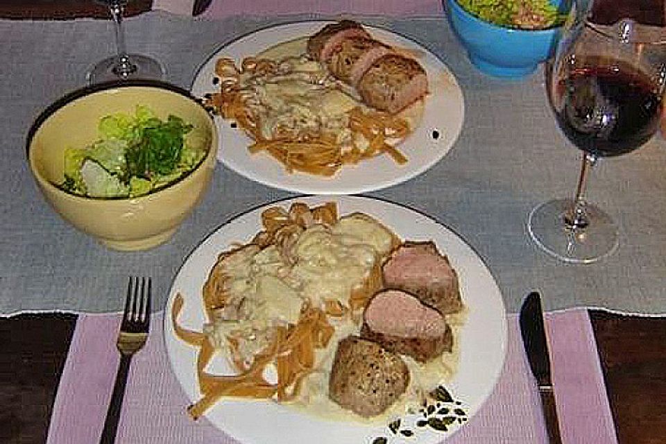 Schweinelende in Calvadosrahmsauce