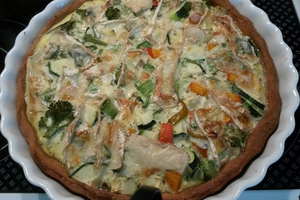 Gemüse-Quiche mit Parmesan