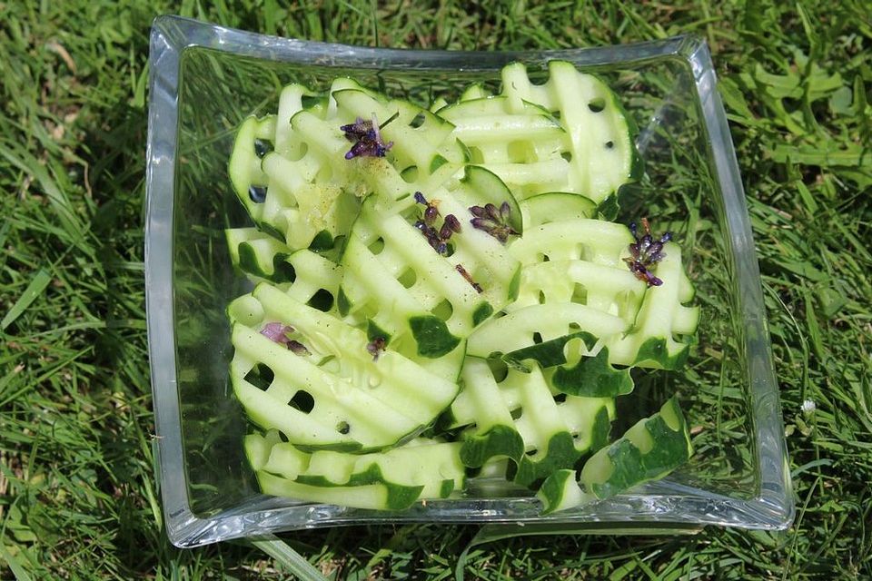 Gurkensalat mit Lavendel-Dressing