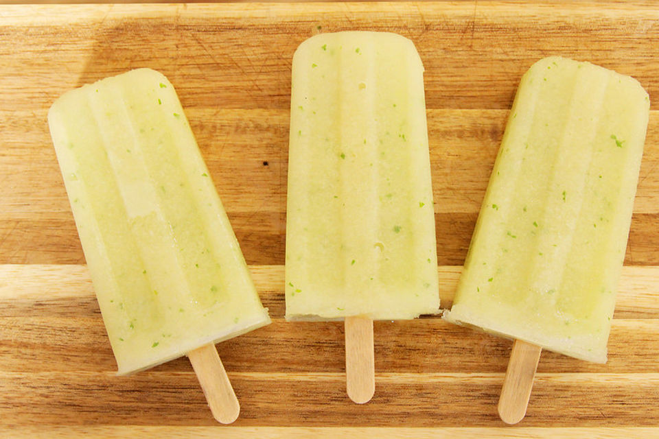 Honigmelonen-Minz-Popsicles