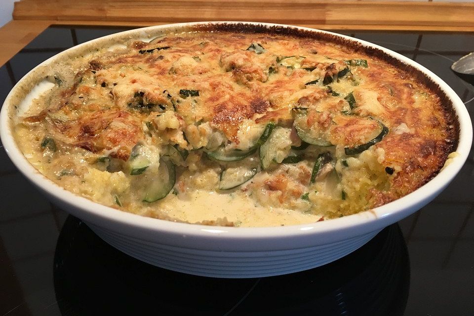 Polenta-Zucchini-Auflauf