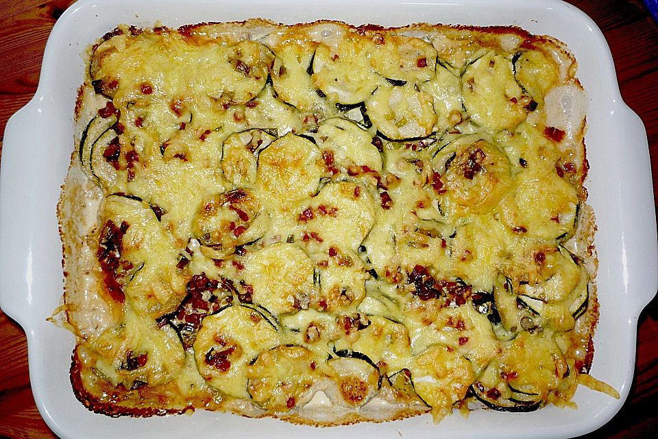 Polenta-Zucchini-Auflauf