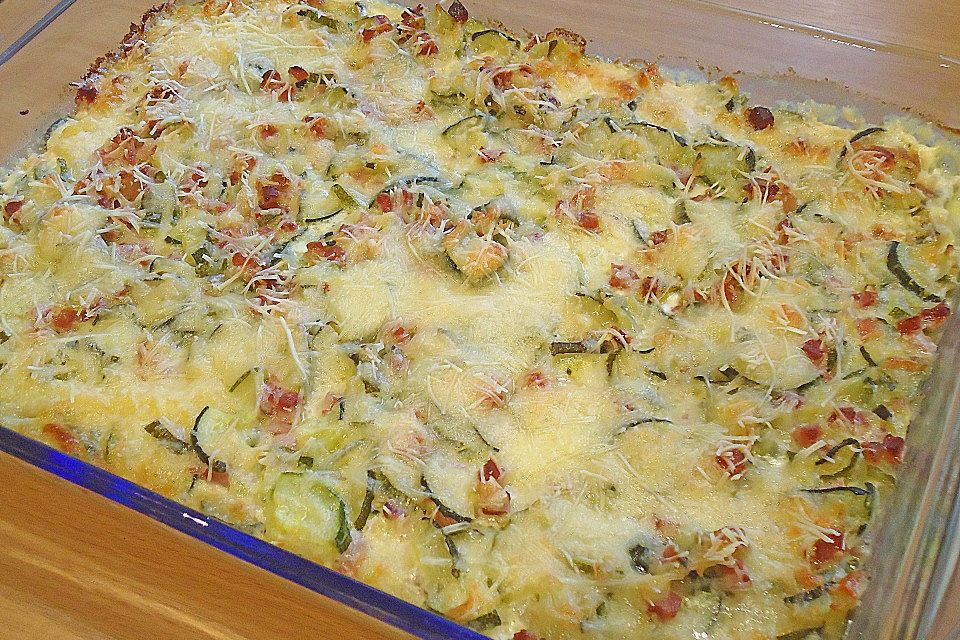 Polenta-Zucchini-Auflauf