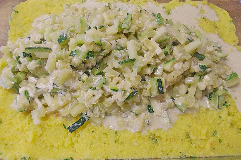 Polenta-Zucchini-Auflauf