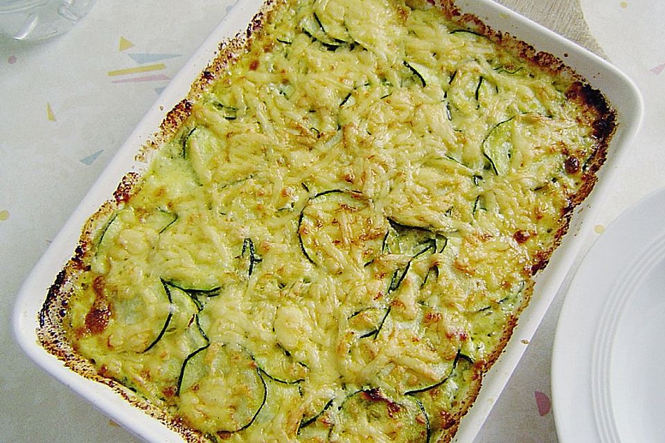 Polenta-Zucchini-Auflauf