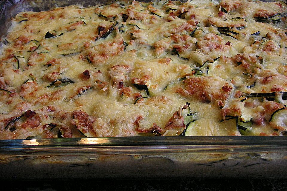 Polenta-Zucchini-Auflauf