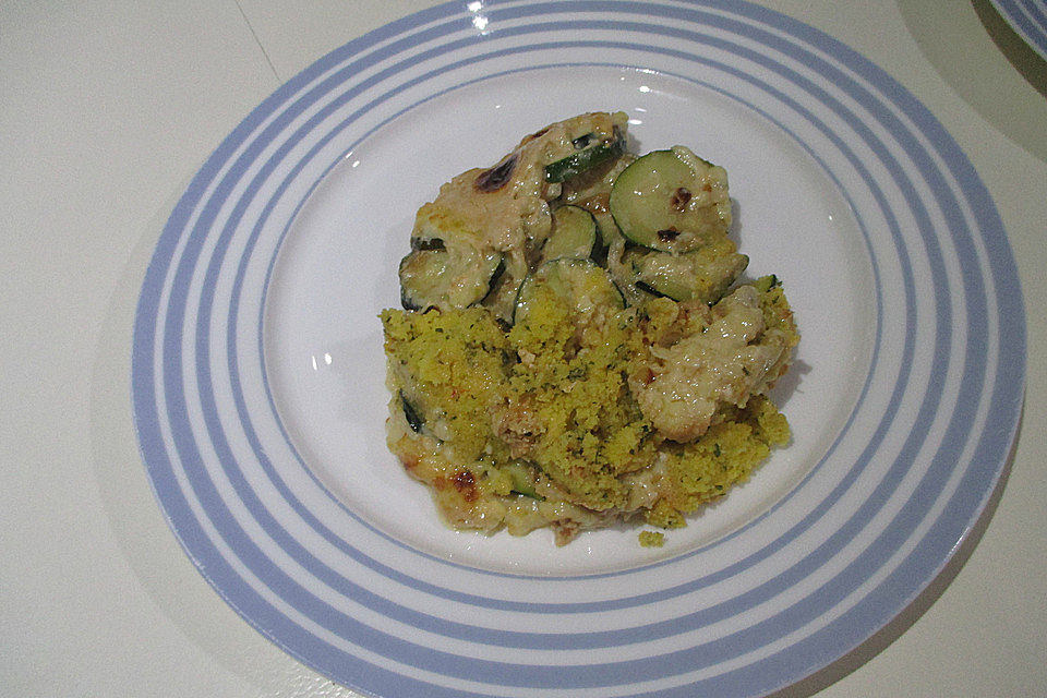 Polenta-Zucchini-Auflauf