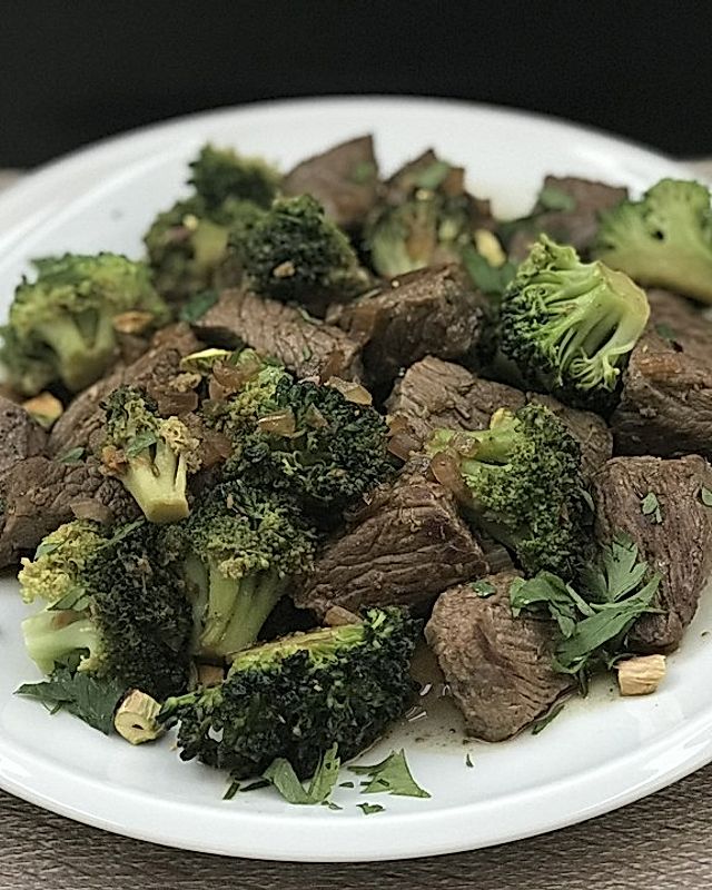 Steak-Brokkoli-Pfanne