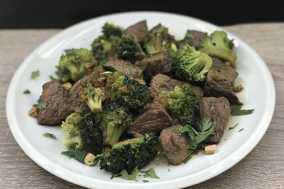 Steak-Brokkoli-Pfanne