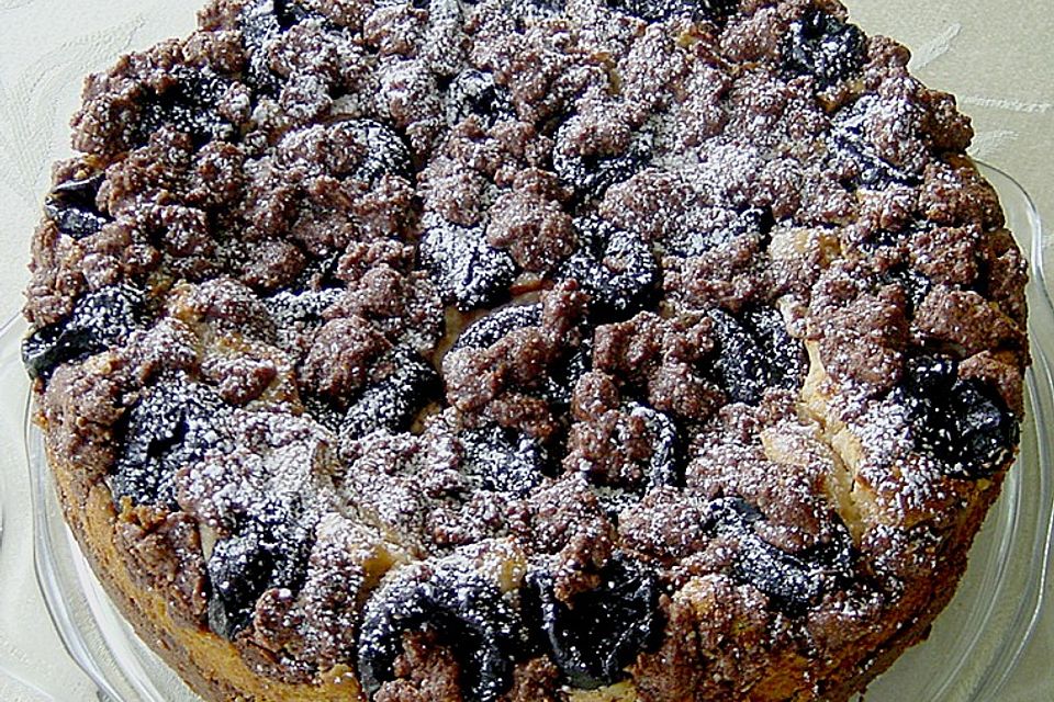 Rotweinpflaumen - Mandel Zupfkuchen Rotweinpflaumen - Mandel Zupfkuchen