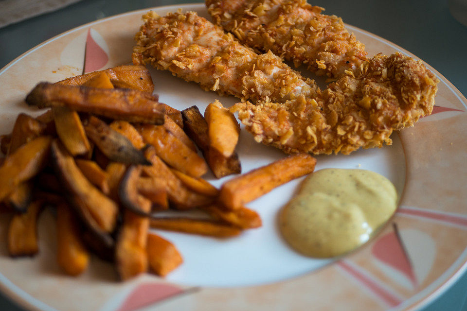 Chickenfinger mit Honig-Senf Sauce