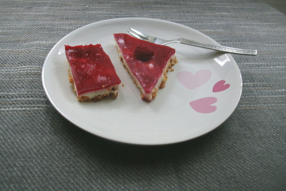 Cantuccini-Topfen-Himbeerschnitten