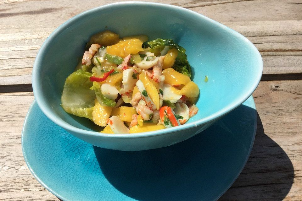 Flusskrebs-Mango-Salat