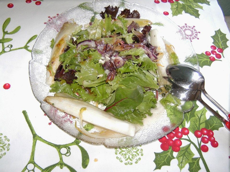Pflücksalat mit karamellisiertem Chicorée von Anaid55| Chefkoch