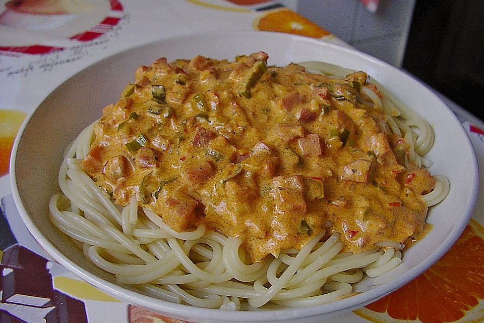 Pasta mit Frischkäse - Sauce