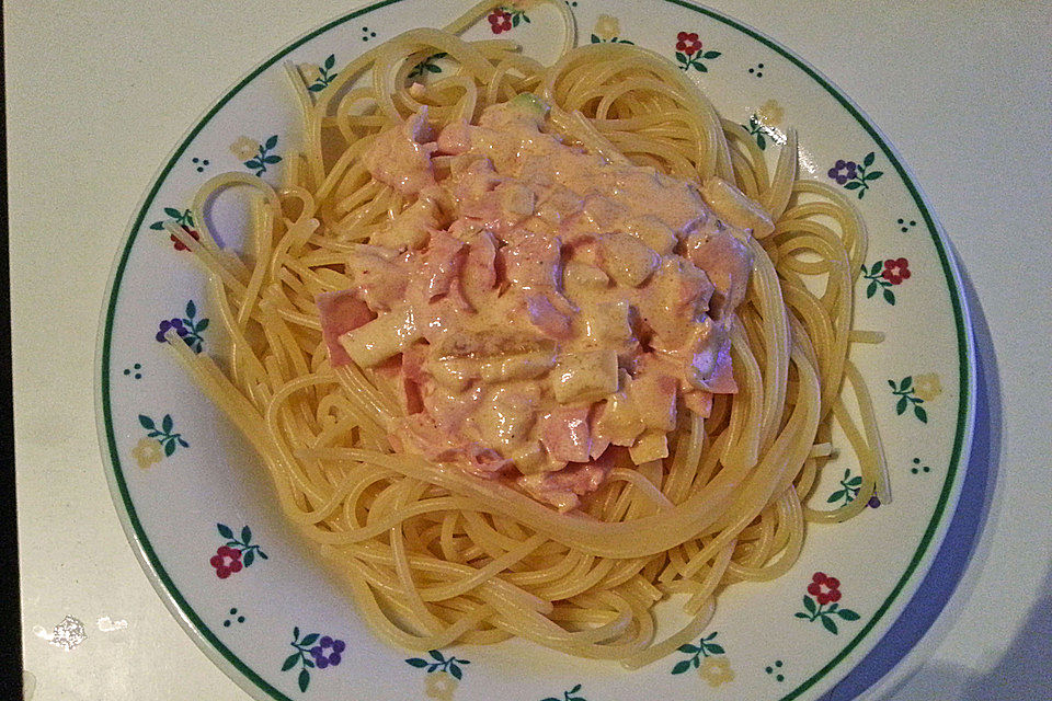 Pasta mit Frischkäse - Sauce