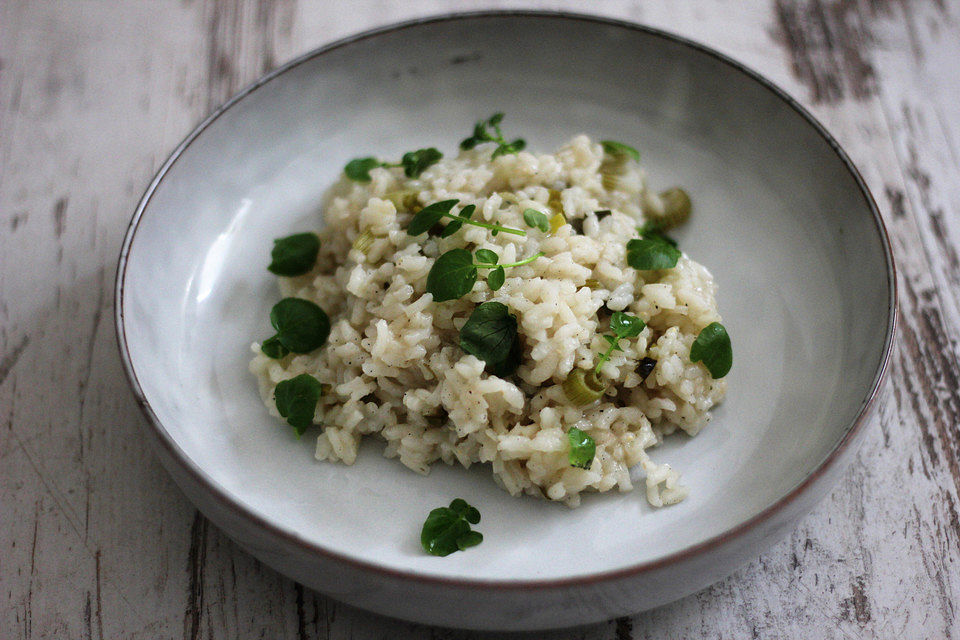 Risotto mit Brunnenkresse