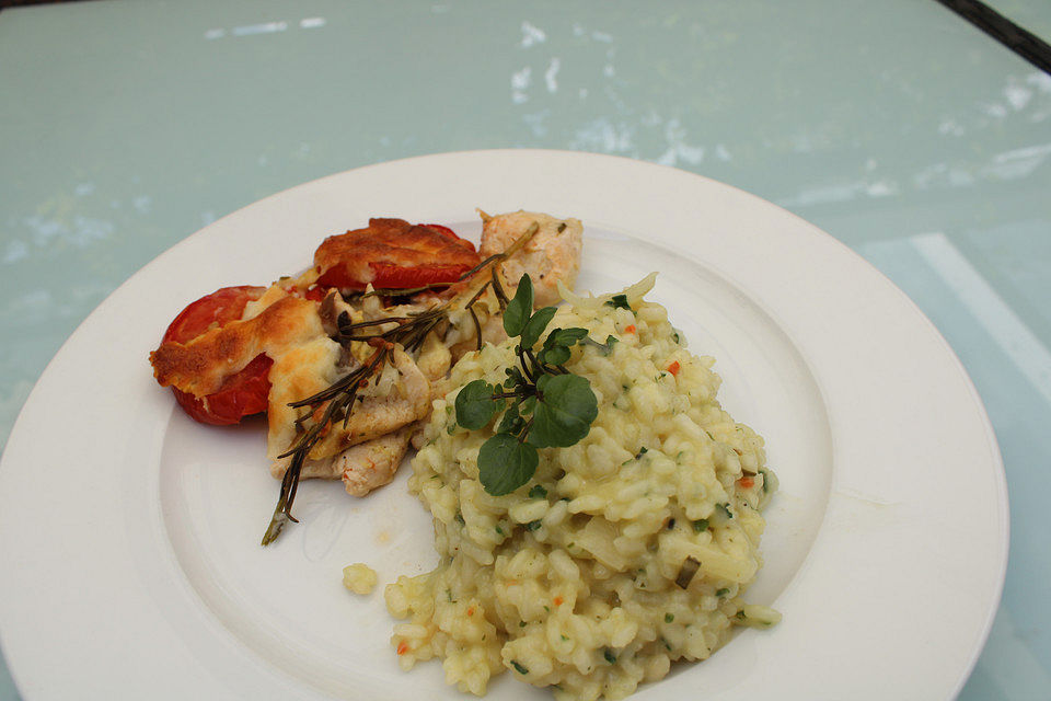 Risotto mit Brunnenkresse