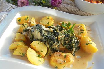 Putensteaks Mit Cremigem Spinat Kase Uberbacken Von Tatunca Chefkoch