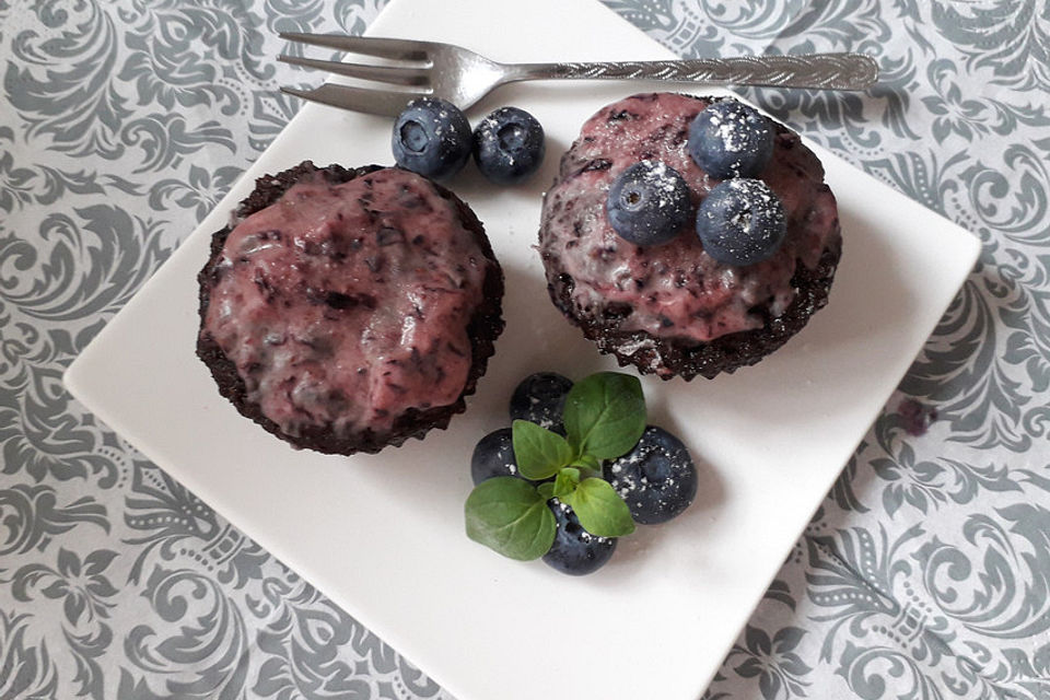 Heidelbeer-Schoko-Muffins Low Carb