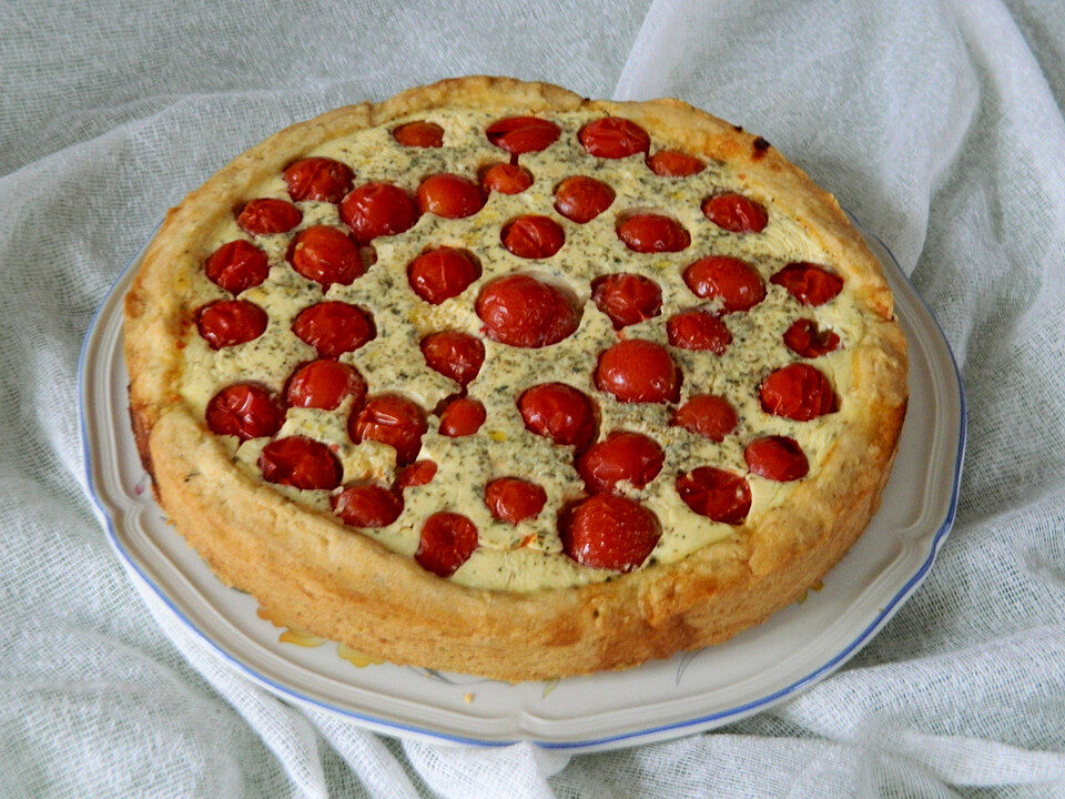 Tomatenkuchen mit Frischkäsecreme von LissyBack| Chefkoch