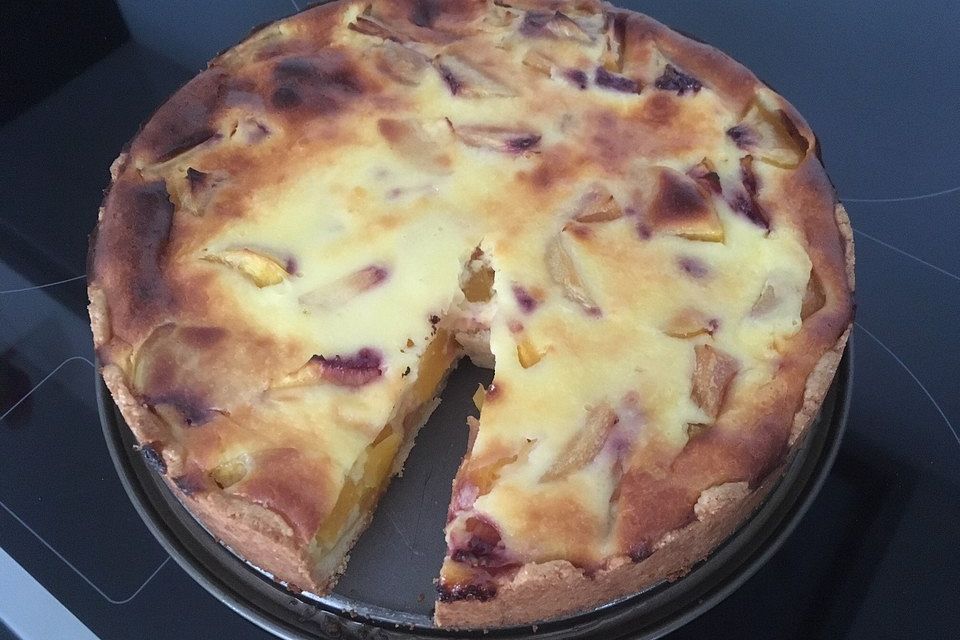 Pfirsich-Nektarinen-Kuchen