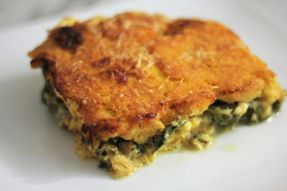 Katrins Polenta al forno mit Cima di rapa und Brokkoli