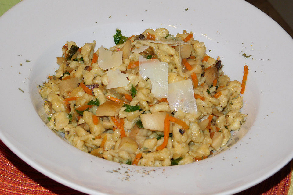 Dinkelspätzle-Pfanne