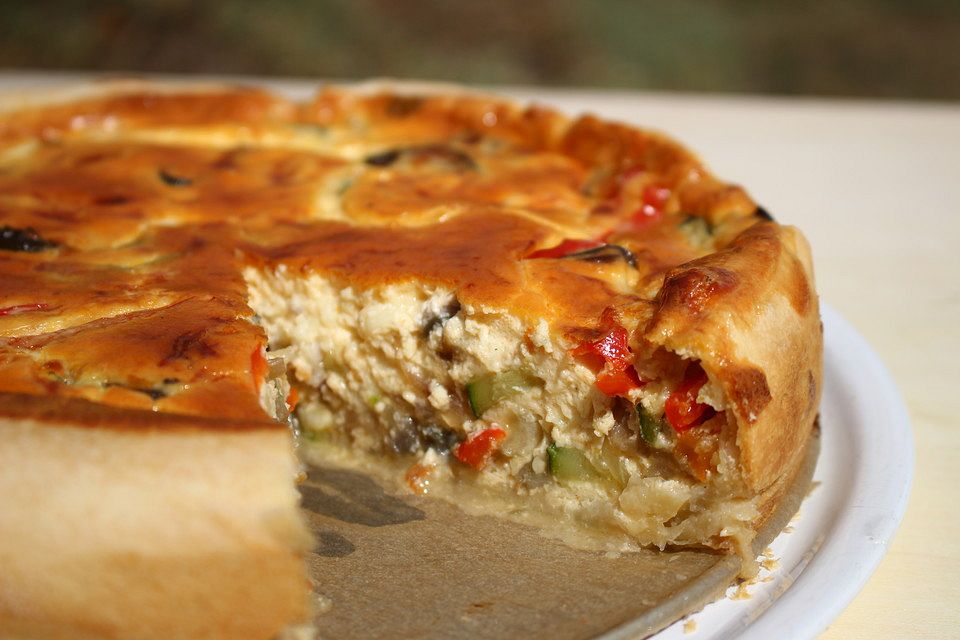 Paprika-Auberginen-Quiche